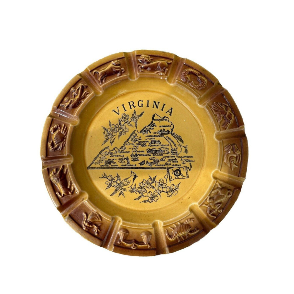 Vintage Virginia Collectable Ceramic Ashtray